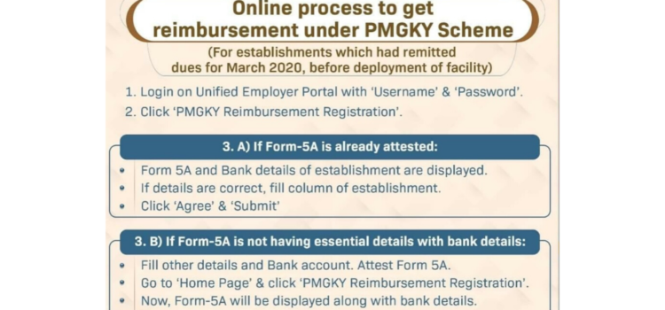 Online Procedure to receive reimbursement of benefits under #PMGKY
